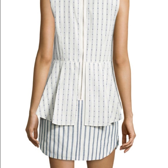 BCBGMAXAZRIA Womens Yousra Peplum Dress Striped Size 6 - Picture 3 of 7